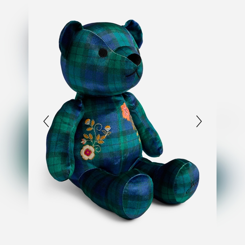 Johnny Was - Mingo Plaid Foral Embroidered Bear - Picture 2 of 7